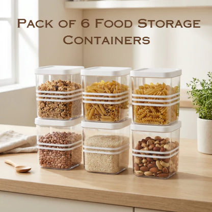 Fridge Storage Boxes – Food Storage Containers for Kitchen, Refrigerator & Pantry Organization (Pack of 6)