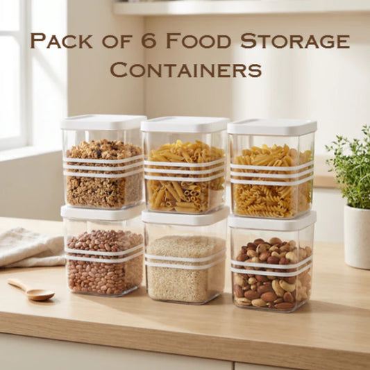 Fridge Storage Boxes – Food Storage Containers for Kitchen, Refrigerator & Pantry Organization (Pack of 6)