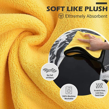 Multipurpose Absorbent Microfiber Cleaning Cloth – Super Soft, Lint-Free, and Quick-Drying(BUY ONE GET ONE FREE )