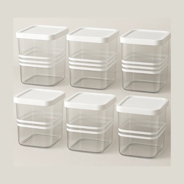 Fridge Storage Boxes – Food Storage Containers for Kitchen, Refrigerator & Pantry Organization (Pack of 6)